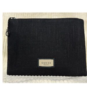 Gucci Beauty Linen Cosmetic bag in Black